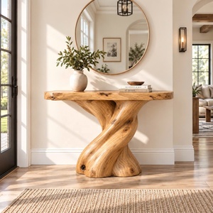 Mesa de Consola de Diseño Nuevo y Moderno 2026, Mesa de Entrada o de Pared para Casa o Apartamento, Mesa de Entrada Hecha a Mano de Madera - Product Image 3