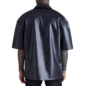 Camisas de Vestir Casuales de Alta Calidad para Hombre, Nueva Llegada, Camisas de Cuero a la Moda con Estampado Sólido y Cierre de Botones - Product Image 2