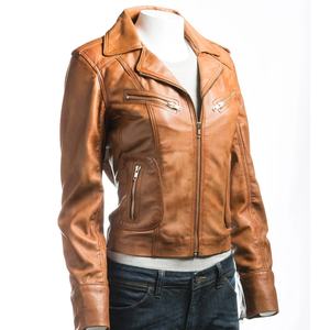 Chaqueta Corta de Cuero para Mujer, Estilo Chic, Ajustada, Tipo Biker, a la Moda, para Invierno, Uso Casual - Product Image 5