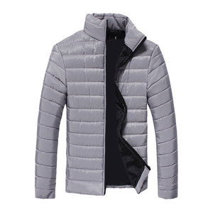 Blouson matelassé léger rouge pour homme, col montant, doudoune d'hiver entièrement zippée, chaude, pour l'extérieur, décontractée, personnalisable OEM - Product Image 5