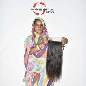 Wholesale 100% Silk Wavy Indian 7*7 Closure Temple Raw Unprocessed Cuticle Aligned Natural color black Wave Human Hair - Product Image 5