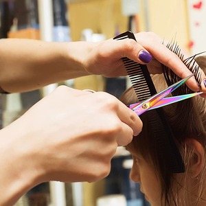 Ciseaux de coiffure professionnels pour la texture des cheveux, ciseaux de barbier en acier inoxydable, outils de coupe de cheveux pour hommes et femmes - Product Image 5