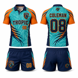 Maillots de rugby personnalisés pour équipes, vêtements d'entraînement et de match pour passionnés, hauts, chemises, kits respirants et anti-transpiration - Product Image 3