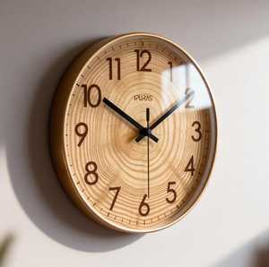 Modern Wood <b>Wall</b> <b>Clock</b> Silent Quartz Large <b>Wall</b> <b>Clock</b> Nordic Home <b>Decor</b> Round Kitchen <b>Clock</b> Housewarming Gift for Him - Product Image 4