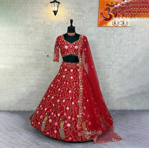 Venta caliente Readymade diseñador indio Lehenga Choli con Dupatta Georgette con lentejuelas trabajo boda, desgaste del partido traje de Bollywood - Product Image 2