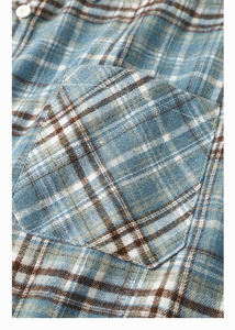 Fournisseur et exportateur en gros en ligne de chemises en flanelle pour hommes, de haute qualité, décontractées, chaudes, respirantes, 100% coton, à plis, pour l'automne - Product Image 5