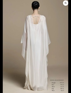 Elegant Floor Length Silk <b>Abaya</b> With High Neck And Long Sleeves <b>For</b> Wedding Middle East <b>Women</b> Adult Loose Fit Solid Color - Product Image 3
