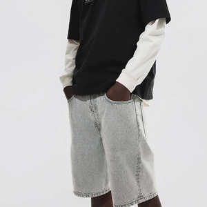 Shorts en jean pour homme, été, haute qualité, 100% coton, imprimé numérique uni, longueur genou, logo et design personnalisés, service OEM - Product Image 6