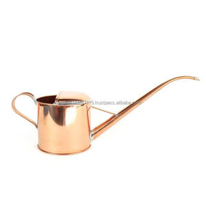 Classic copper water can for healthy hydration with easy <b>grip</b> handle and finely finished spout for <b>controlled</b> flow - Product Image 3