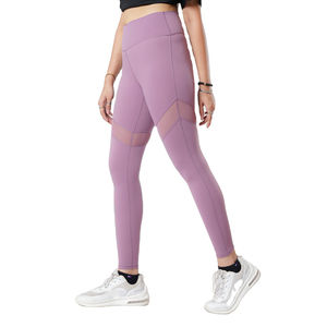 Legging de yoga taille haute côtelé doux et respirant en nylon, élasthanne et coton pour femme, collection hiver 2026, personnalisable avec logo - Product Image 3