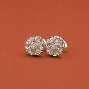 925 <b>Sterling</b> <b>Silver</b> Moissanite Floral <b>Stud</b> <b>Earrings</b> with Round Diamond Shape Design for Women - Product Image 2