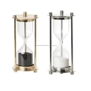 นาฬิกาทรายทองเหลืองโบราณสไตล์ยุโรปโบราณ,แก้วจับเวลา1นาทีขนาดมาตรฐานเหมาะสำหรับการออกกำลังกายการชงชาที่บ้านและห้องครัว - Product Image 6