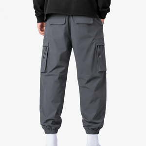 Men's Lightweight Utility <b>Cargo</b> <b>Jogger</b> <b>Pants</b> Elastic Drawstring Waist Multi Pocket Tapered Leg Streetwear Casual Trousers OEM - Product Image 3