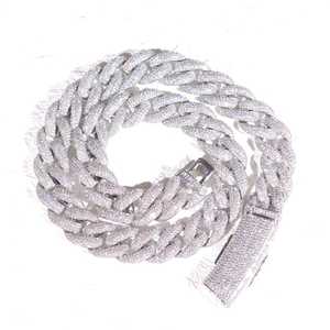 Cadena de eslabones cubanos redondos de moissanita para hombre, joyería de hip hop, collar de plata 925, regalo para amigos, pasa el probador de diamantes - Product Image 3