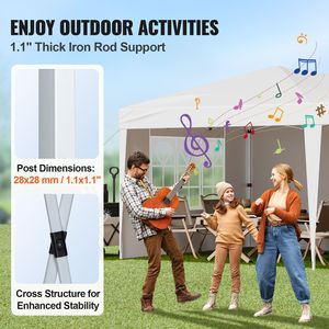 Gazebo Portatile Istantaneo 10 X 20 FT con 3 Pareti Laterali e 2 Finestre Ventilate, Tenda Pop-Up Regolabile in Altezza - Product Image 4