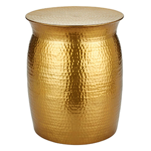 Industrial Vintage <b>Stools</b> Gold Metal <b>Stool</b> Handmade Contemporary Design <b>Living</b> <b>Room</b> Furniture Home Decor Ottoman - Product Image 1
