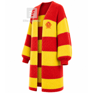 Cardigan long respirant personnalisé NSPDK Sorority avec logo brodé sur le devant, rouge et blanc, décontracté, manches longues pour femme - Product Image 2
