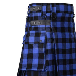 Stylish Solid Breathable Casual Knee-Length <b>Tartan</b> Kilt <b>Skirts</b> Comfortable for Outfits - Product Image 4