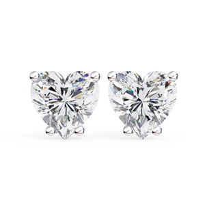 Pendientes de Moissanita en Forma de Corazón, Oro Sólido de 18K, Regalo Elegante para Mujer, Joyería Romántica, Pendientes Brillantes - Product Image 2