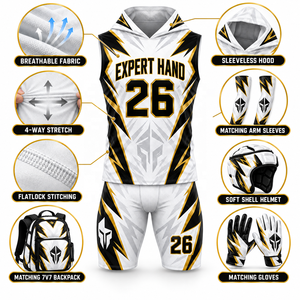 Ensemble Maillot et Short de Football Américain 7V7 Personnalisé Sans Manches pour Équipes Jeunes et Adultes – Faible MOQ – Vente en Gros - Product Image 5