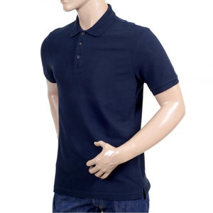 Camisa de Manga Corta para Hombre, Color Negro Sólido, Corte Regular, Informal, Tejido de Punto 100% Algodón, Transpirable, Antiencogimiento, Cuello Clásico - Product Image 4