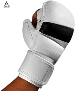 Gants de MMA en gros, en cuir PU durable, à paume ouverte, pour l'entraînement, le fitness et la musculation - Product Image 2