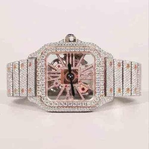 Montre automatique mécanique en moissanite, style hip-hop, luxe, sertie de diamants VVS, pour hommes - Product Image 2