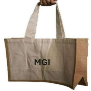 Sac de courses en jute avec poignée longue, bandoulière, poignée supérieure, motif lettres, écologique, réutilisable, grande capacité pour - Product Image 3