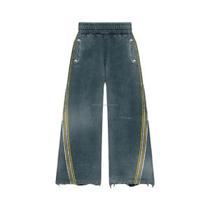 Ensemble de survêtement personnalisable deux pièces délavé à l'acide pour homme 2026 - Joggers et sweat-shirt de style urbain pour l'extérieur - Product Image 4