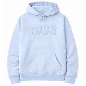Sweat-shirt à capuche gaufré pour femme 1938, en molleton de coton, avec poche kangourou, style décontracté streetwear, vente en gros OEM - Product Image 1