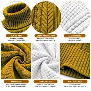 Suéter de cuello alto con punto trenzado para hombre, tejido prémium, fabricante de marca privada, cuello alto, punto trenzado, compradores directos, exportación - Product Image 5