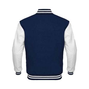 Obtenez vos propres manches en cuir blanc personnalisées avec des vestes de baseball en laine noire, vestes universitaires pour hommes, vestes de collège - Product Image 6