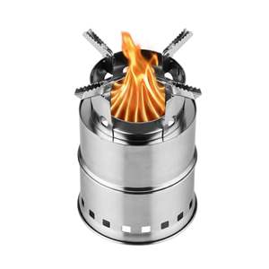Estufa de Leña con Gasificador, Combustión Secundaria, Estufa de Camping de Bajo Humo, Acero Inoxidable, Equipo de Cocina para Exteriores con Bolsa de Transporte - Product Image 1