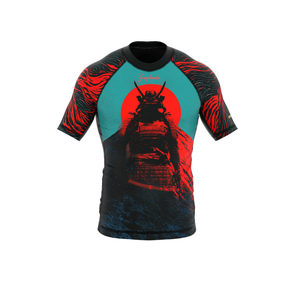 T-shirt de compression unisexe à manches courtes Samurai Warrior, impression par sublimation, logo frontal, UPF50+, séchage rapide, polyester - Product Image 6
