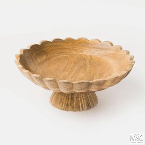 ชามไม้แกะสลักทำมือ สไตล์วาบิซาบิ สำหรับเสิร์ฟอาหารและตกแต่ง - Product Image 1