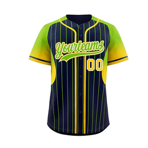 Maillots de sport en polyester respirant avec logo personnalisé, boutonnés, taille adulte, uniformes de baseball - Product Image 5