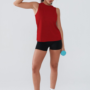 Camisetas deportivas de tirantes cruzados para mujer, ajuste regular, para levantamiento de pesas, gimnasio, venta al por mayor, camisetas de entrenamiento - Product Image 3