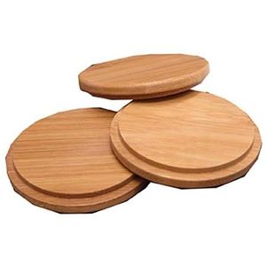 Sous-verres carrés en bois faits à la main, design moderne, tapis et supports - Product Image 2