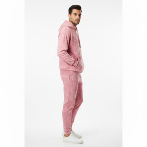 Ensemble de survêtement streetwear à capuche pour homme, 100% coton, léger, respirant, de haute qualité, unisexe, hiver, uni - Product Image 4