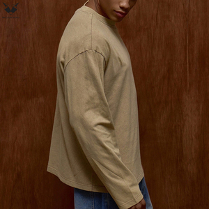 Camiseta de manga larga a la moda para hombre, suministro directo de fábrica, transpirable, corte relajado, ajuste slim, producto de la mejor calidad. - Product Image 2