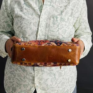 Genuine Leather Crossbody Bag Patterned Flap Shoulder Laptop BagLarge Capacity Lightweight Handbag for Travel Daily Use - Product Image 6