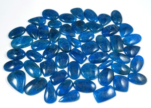 Apatite bleue naturelle et quartz cabochon, pierres précieuses en vrac, formes variées, polies, pour la lithothérapie, lot en gros pour la fabrication de bijoux - Product Image 6