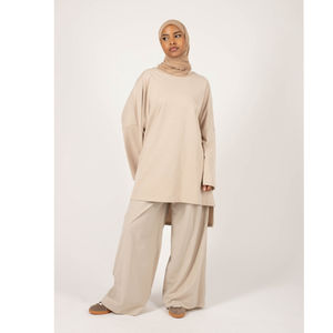 Robe Abaya Islamique de Haute Qualité, Vêtement Respirant pour Femme, Hauts Longs Tricotés à Séchage Rapide et Modestes avec Impression Numérique - Product Image 6