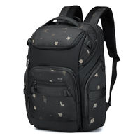 Sac à dos pour ordinateur portable unisexe, imperméable, antivol, avec fermeture éclair, tendance, pour affaires, 20 pouces, en nylon Oxford, avec bretelles à coussin d'air