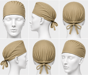 Breathable Cotton Nurse <b>Scrub</b> <b>Caps</b> for Women Men Elastic Adjustable Nursing Hats Sweat Absorbing Medical Laboratory Surgical Wor - Product Image 1