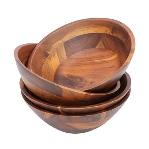 Tazones de Madera de Acacia White Whale para Ensaladas, Cereales, Frutas y Pasta - Product Image 1