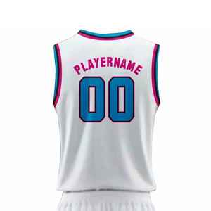 Encuentra ropa de baloncesto personalizada similar: Camiseta de baloncesto universitaria bordada por sublimación, camiseta de baloncesto juvenil reversible. - Product Image 6