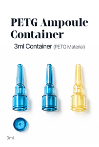 Conteneur d'ampoule en PETG 3 ml, flacon de sérum résistant aux chocs, emballage cosmétique avec bouchon en caoutchouc - Product Image 2