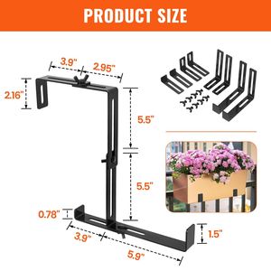 Soportes Ajustables de Acero para Macetas - Paquete de 2 o 4 Soportes Universales para Barandillas y Terrazas - Product Image 5