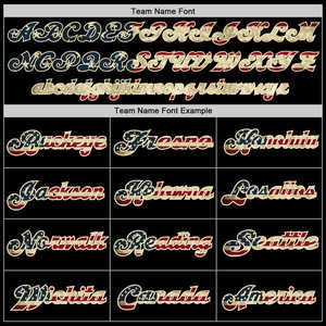 Maßgeschneidertes American Football Trikot Herren Schwarz USA Flagge Nummer Mesh Beliebiger Name Beliebiges Team Logo Patriotisch OEM - Product Image 5